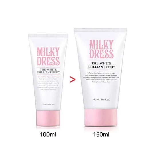 Sữa dưỡng thể làm trắng da và săn chắc da toàn thân Milky Dress 100ml-150ml