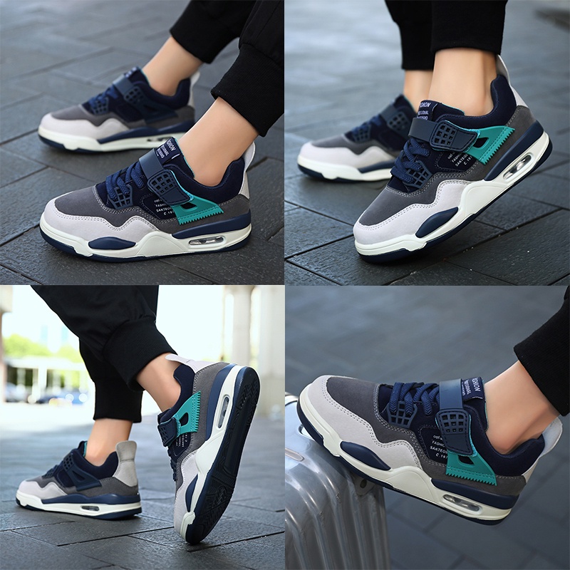 Giày Thể Thao Da Không Thấm Nước Có Đệm Khí 4 Màu Thời Trang Cho Nam Và Nữ size 28-39