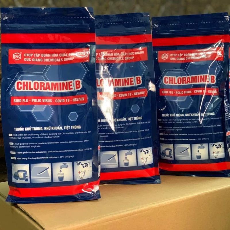( Sp ngăn ngừa dịch bệnh) Cloramin B - Bột khử trùng nước, sát khuẩn đồ dùng, khử khuẩn bề mặt,gói 1kg - Hàng chính hãng