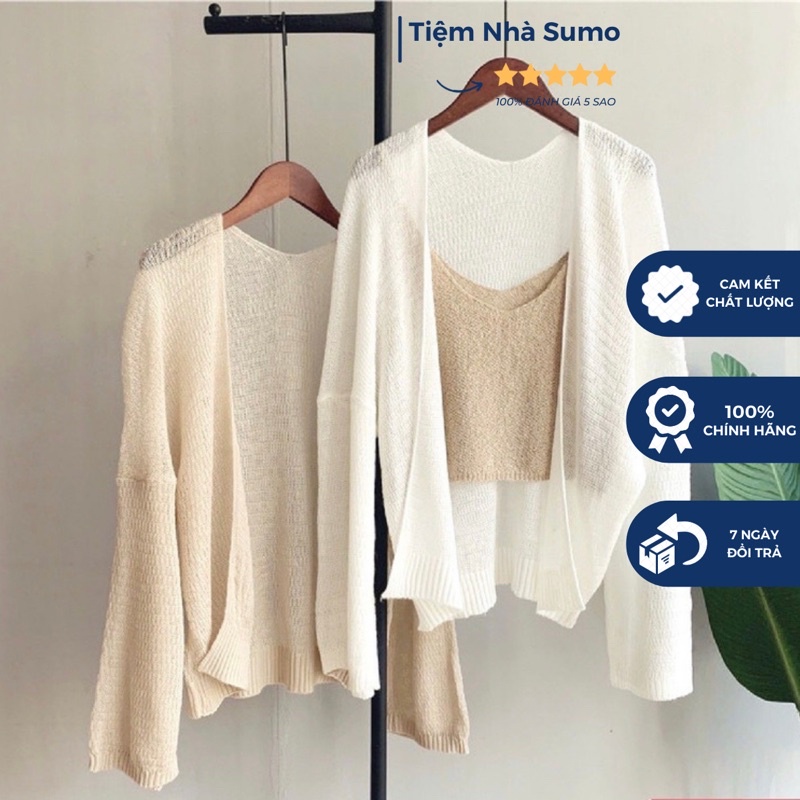 Áo Cadigan Len Mỏng Phong Cách Hàn Quốc