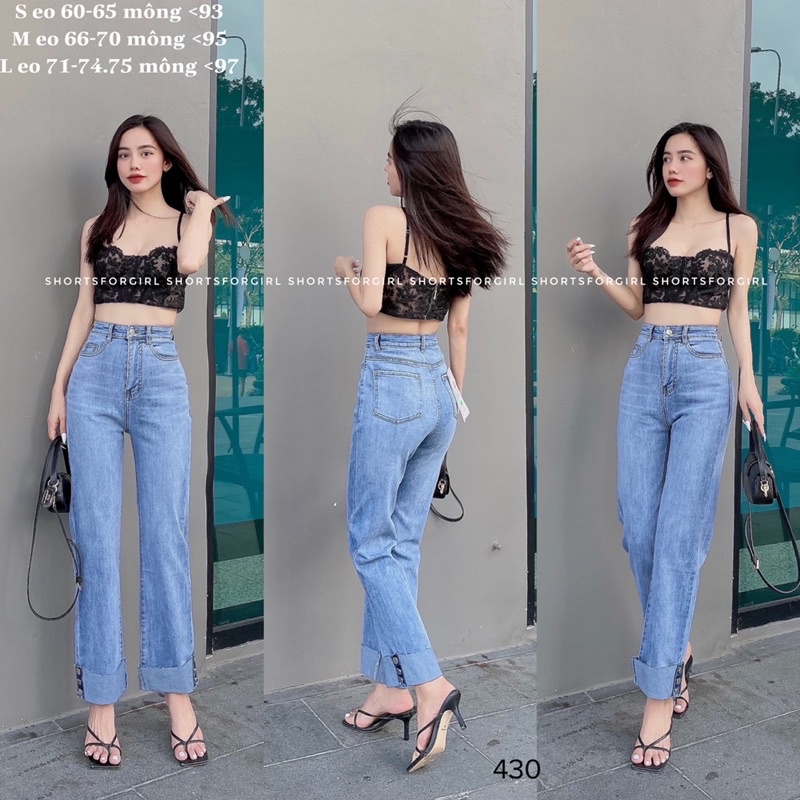 Quần Suông Giãn Lai Gấp