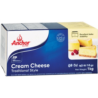 Phô Mai Kem Anchor 1kg/ Cream Cheese Traditional Style - Nhập Khẩu New Zealand