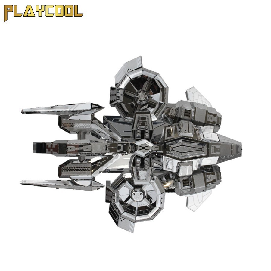 Đồ chơi mô hình lắp ráp kim loại MU Game Starcraft - Phi thuyền Thubderhawk Gunship - Bạc LL2.11