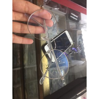 Kính 0 độ gọng tròn màu đen