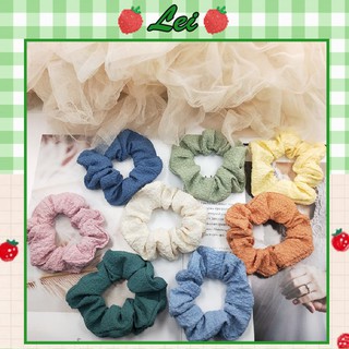 [FLASH SALE]Dây buộc tóc Scrunchie co giãn nhiều màu tuỳ chọn cho nữ LEI210