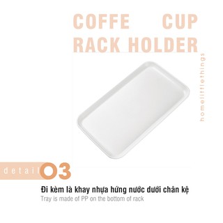 Kệ úp ly, cốc có khay hứng nước