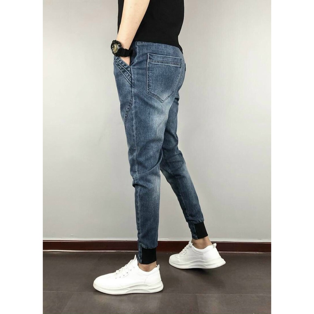 (Mẫu 2020)Quần jean ống jogger bo ống cao cấp đứng dáng size 45-78kg | WebRaoVat - webraovat.net.vn