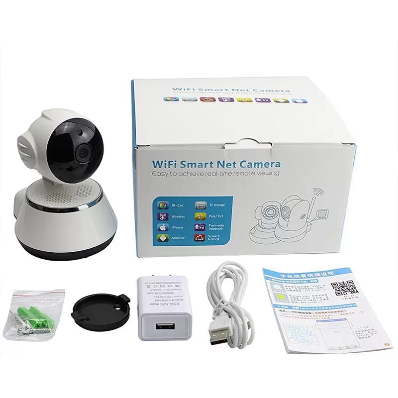 Camera an ninh xoay 360 độ Wifi Smart 360 - 4K HD, Máy quay giám sát mini tích hợp 2 chế độ quay ban ngày ban đêm