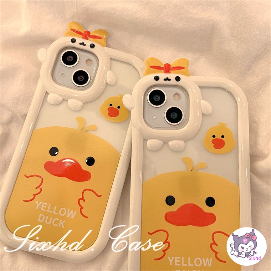 Ốp Lưng Điện Thoại cho iPhone 14 13 12 11 Pro Max SE 2020 X Xr Xs Max 8 7 Plus sixhd Ốp Điện Thoại TPU Mềm Chống Rơi Hình Vịt Vàng Cho