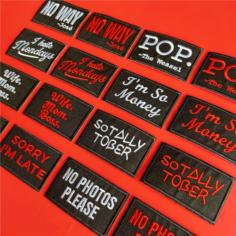 ♚ Miếng Dán Ủi Quần Áo In Chữ Tiếng Anh Thời Trang ♚ 1 Sticker Ủi Thêu Hình Huy Hiệu