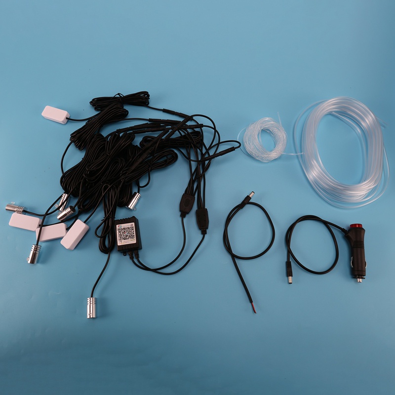 Dây đèn LED RGB 8m 12V 10 trong 1 trang trí nội thất xe hơi