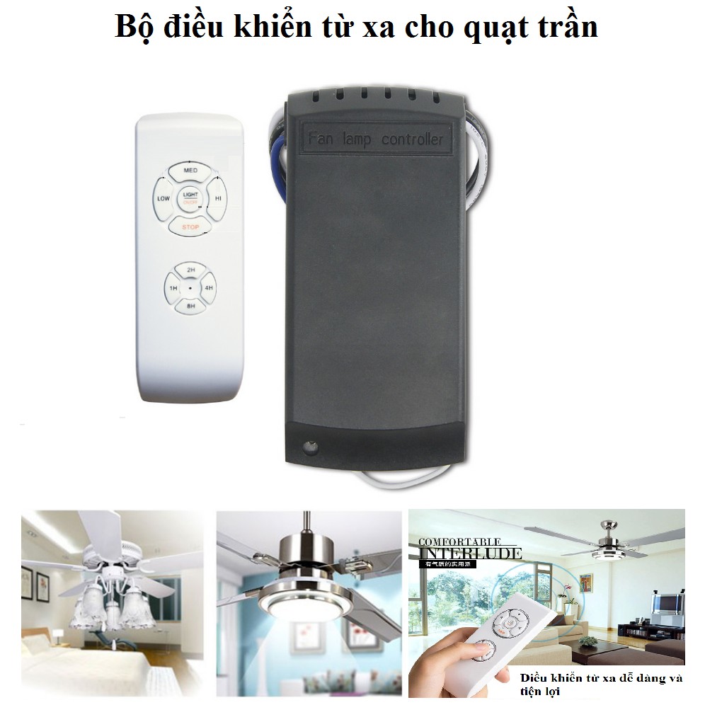 điều khiển từ xa cho các loại quạt trần + mạch - Loại tốt