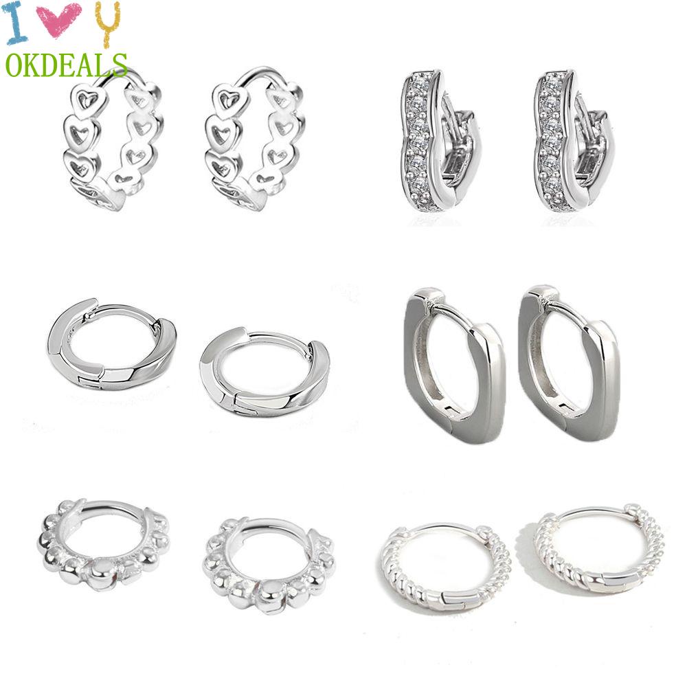 Khuyên tai bạc 925 thiết kế tinh tế thời trang cho nam nữ