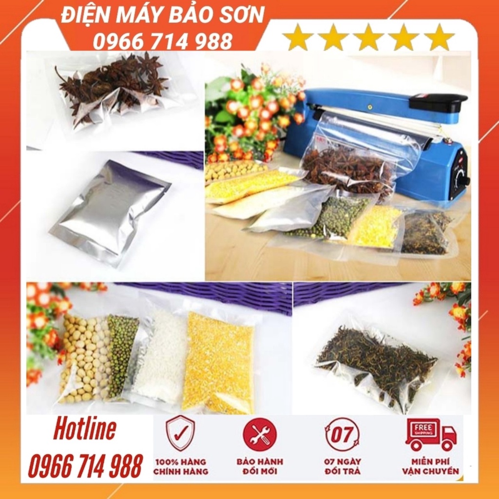 Máy hàn miệng túi nilon dập tay PFS-200, PFS-300 hàn nhanh, tự ngắt an toàn, đường hàn đẹp, tặng thêm dây hàn