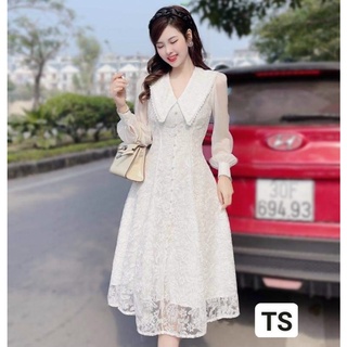 váy ren cổ bèo hàng đẹp
