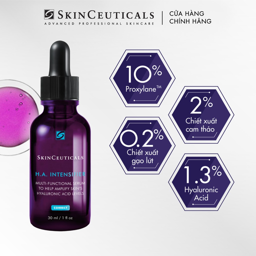 [Mã COSLUX05 giảm 120K] Skinceuticals H.A. Intensifier giúp da căng mịn, bóng mượt và săn chắc 30ml