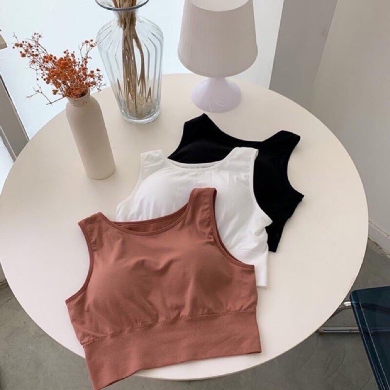 Áo Bra Có Mút Độn Ngực Dáng Croptop Phong Cách Hàn  8862