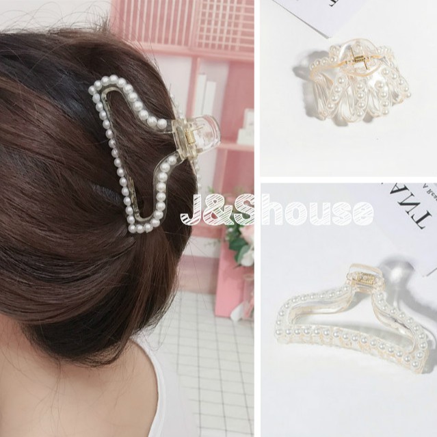 KF100Kẹp Tóc Càng Cua Màu Rượu Sâm Panh Kiểu Hàn Quốc