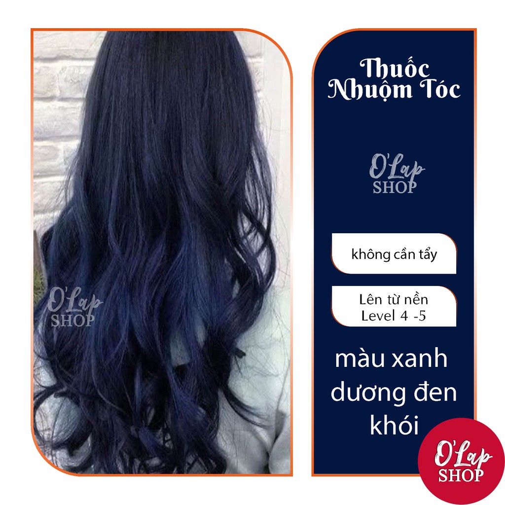 Thuốc nhuộm tóc xanh dương đen khói tại nhà giá rẻ chính hãng OLAP OL-45