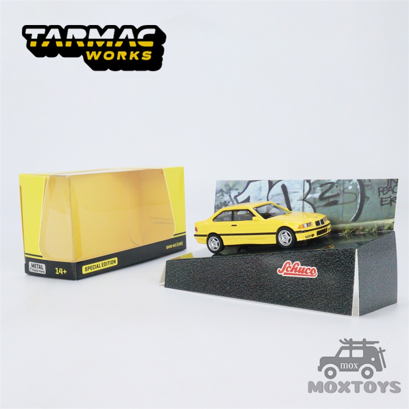 TARMAC WORKS Mô Hình Xe Hơi BMW M3 (E36) Màu Vàng Tỉ Lệ 1:64