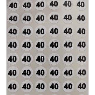 700 miếng Tem size nhãn số dán  - Decal Số size 34,35,36.. 42,43 giày dép quần áo
