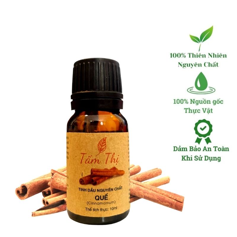Tinh Dầu Quế Tấm Thị Thiên Nhiên Nguyên Chất 100% Lọ 10Ml Giúp Thơm Phòng Đuổi Muỗi Khử Mùi