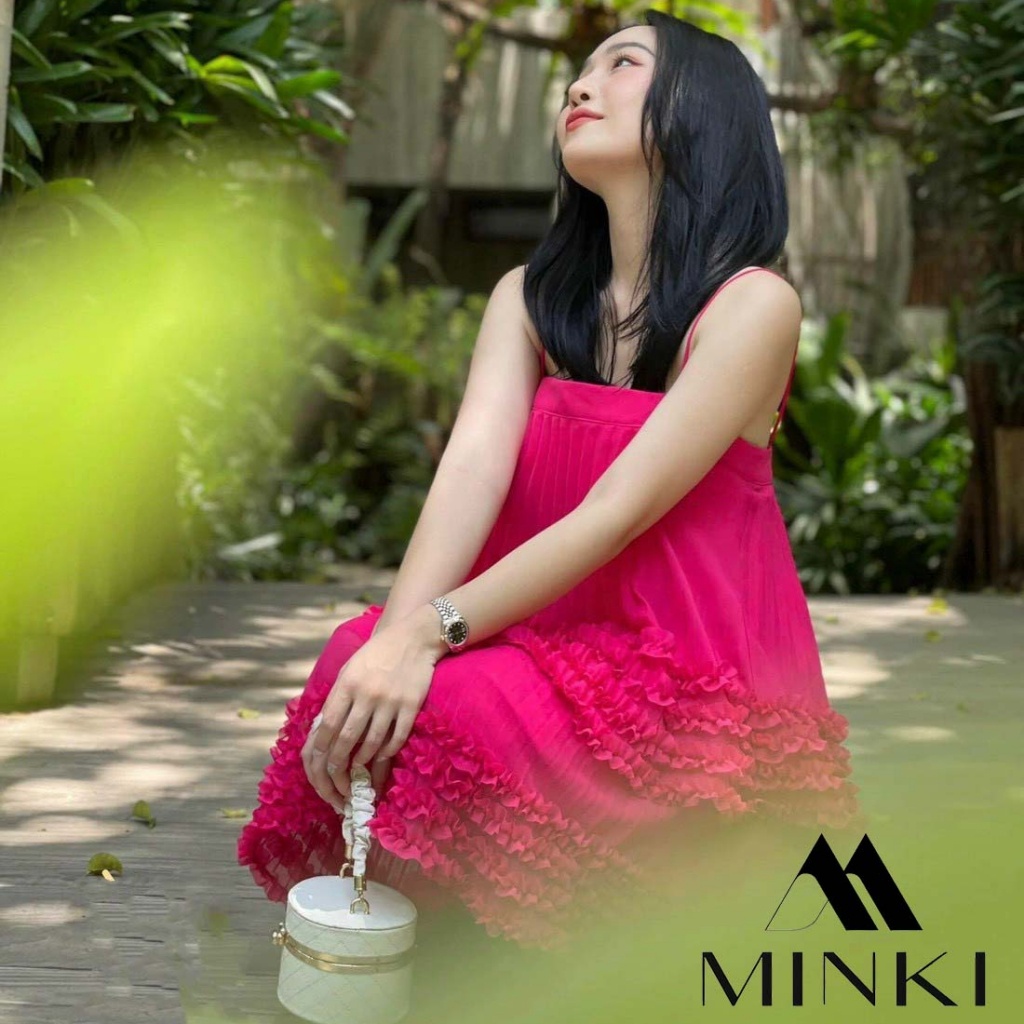 ĐẦM SUÔNG BÈO TẦNG 2 DÂY DẬP LY - CHẤT LIỆU VOAN LÓT CAO CẤP - MÀU HỒNG / VÀNG / TRẮNG