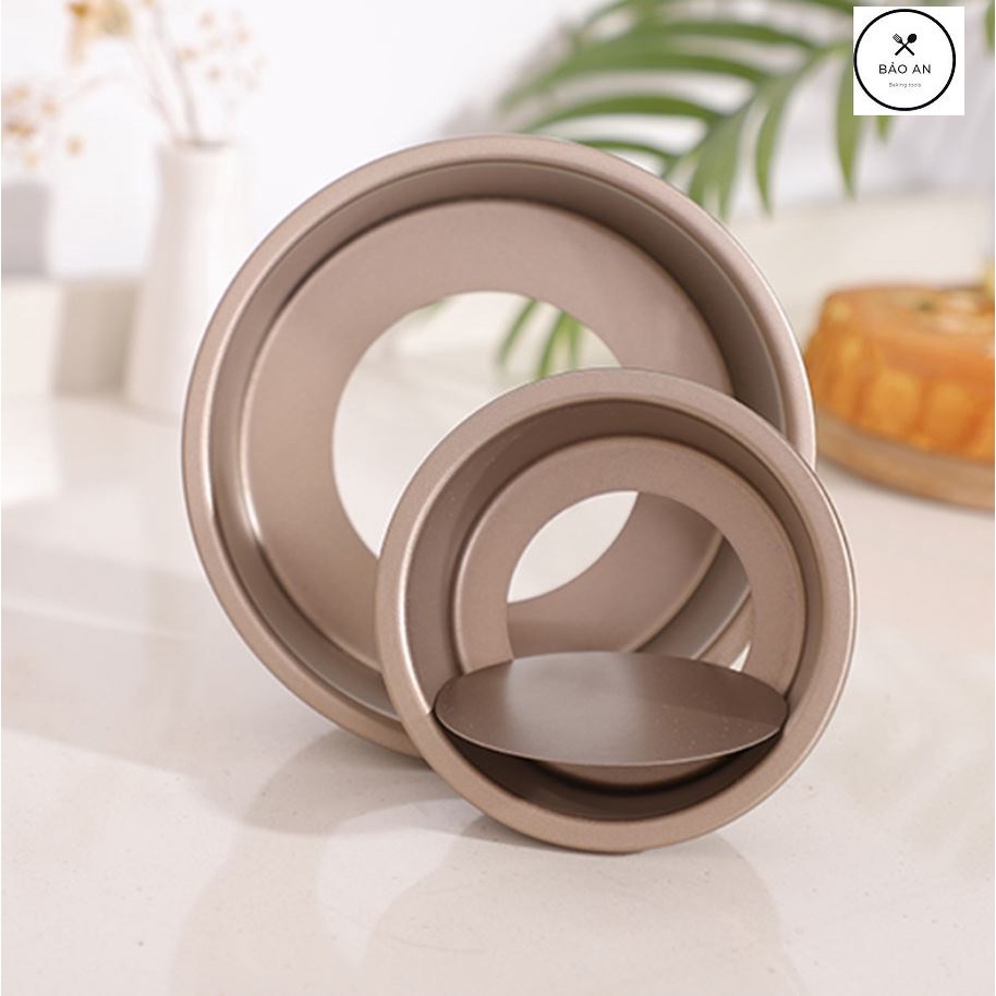 khuôn bánh tròn đế rời chống dính bằng thép carbon