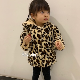 Áo khoác lông hoạ tiết da báo (Hao phan)