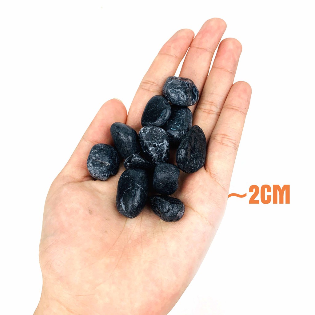 1kg Sỏi Đen Trang Trí Sân Vườn, Lót Chậu, Trang Trí Bể Cá, Trang Trí Thủy Sinh