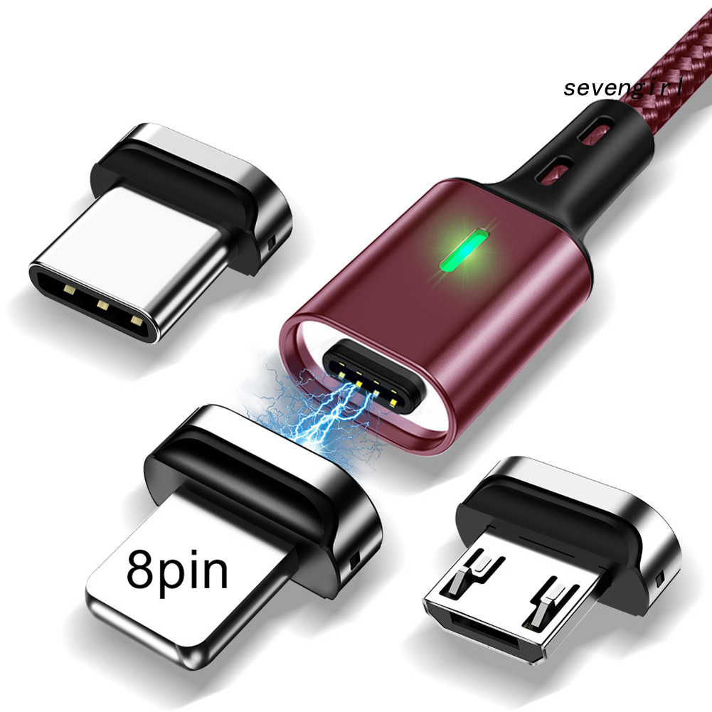 Cáp Sạc Nhanh Từ Tính Sev-3A Micro Usb Type C Cho Iphone Android