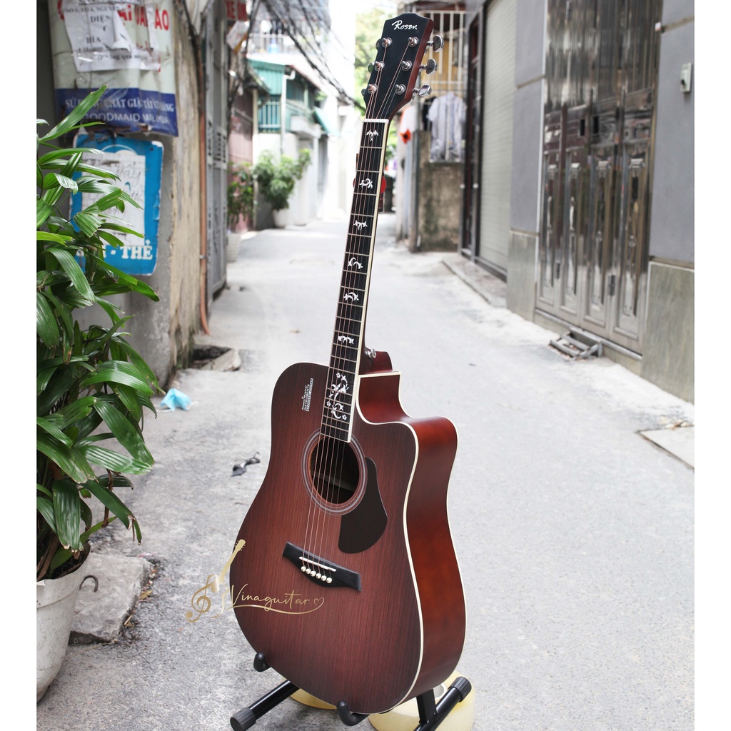 Đàn Guitar Acoustic Rosen R135 gỗ thịt phiên bản 2022 chính hãng- Tặng Full Phụ Kiện- Phân Phối bởi Vinaguitar