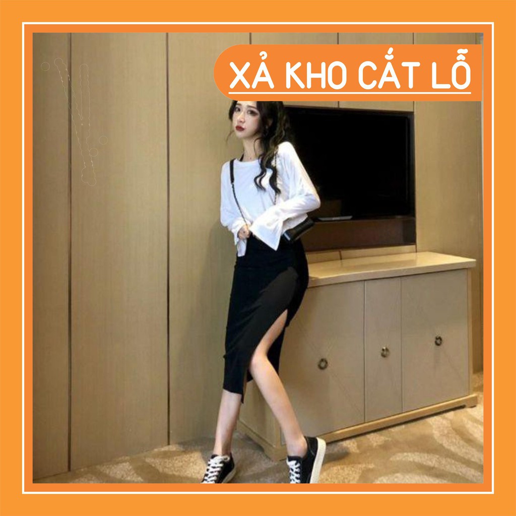 121-4B1 Chân váy dài voan xẻ tà năng động, cá tính