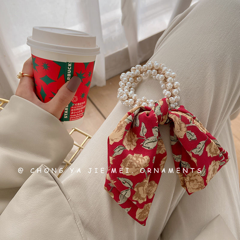 Dây Buộc Tóc Đính Nơ Xinh Xắn Cho Nữ