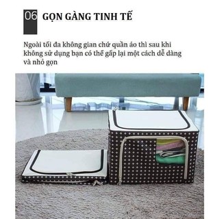 Hộp vải Living Box đựng đồ đa năng với khung thép cao cấp và lớp vải Polyester chống thấm nước.