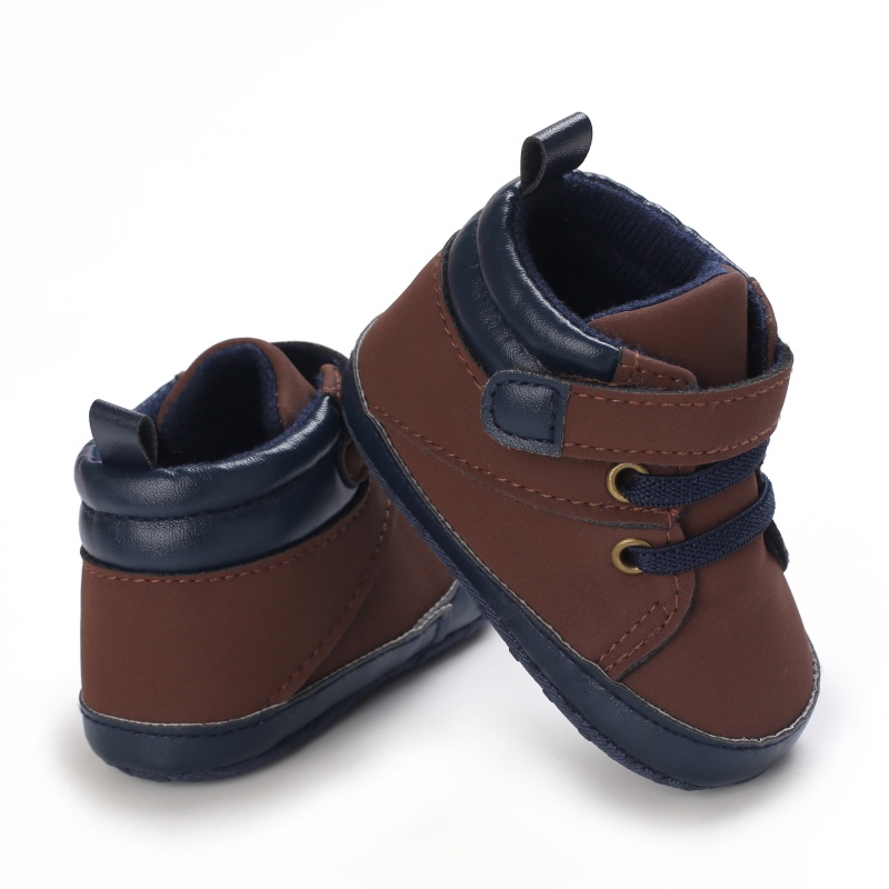 Giày Sneaker Đế Mềm Màu Nâu Cho Bé Trai Sơ Sinh