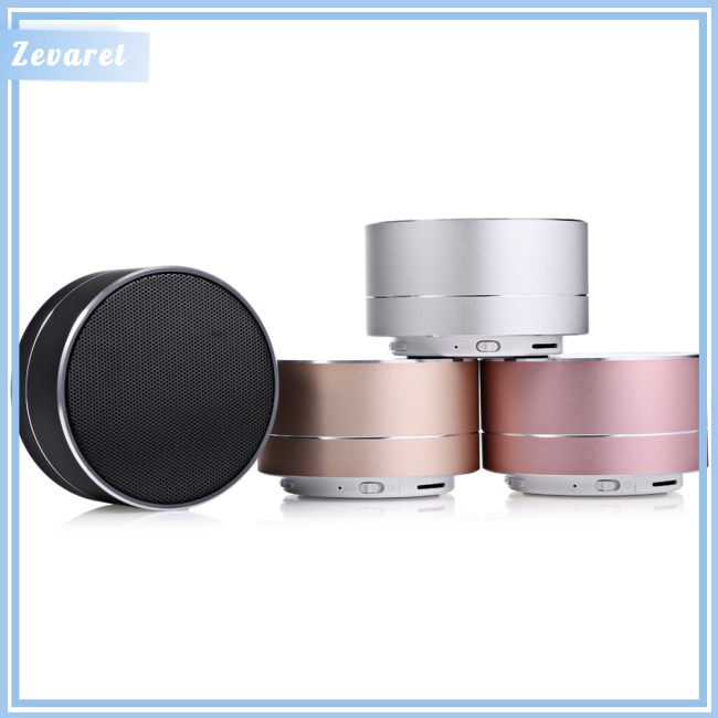 Loa Bluetooth Zevaret Mini Chất Liệu Kim Loại Hỗ Trợ Thẻ Nhớ TF Đài FM Cho iPhone Samsung