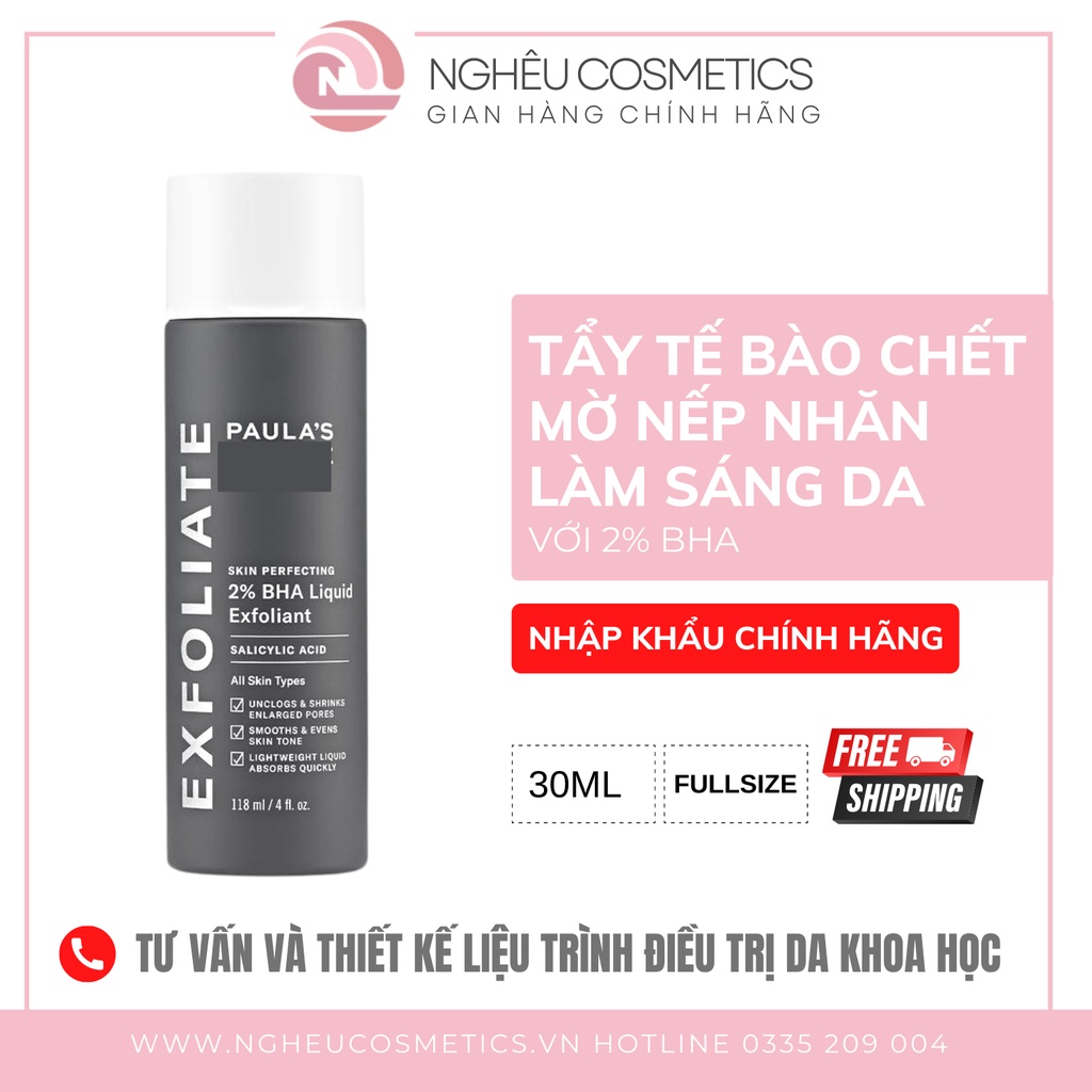 Tẩy Tế Bào Chết Hóa Học Giảm Viêm Mờ Thâm 2% BHA Paula