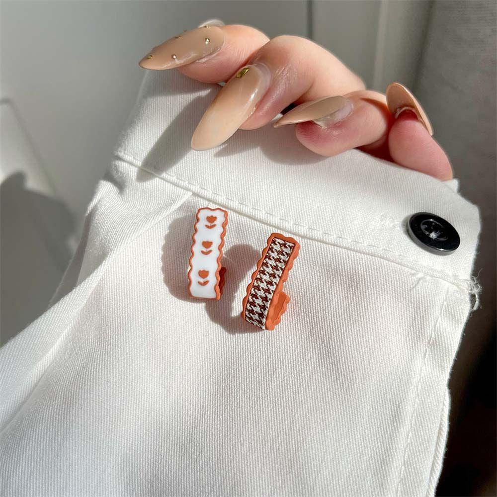 EXPEN Đôi Khuyên Tai Nữ Hình Chữ C Và Hoa Nhiều Màu Sắc Cá Tính