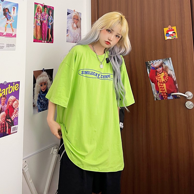 Áo thun form rộng nữ màu xanh, áo phông unisex tay lỡ Yinxx ATL948 | BigBuy360 - bigbuy360.vn