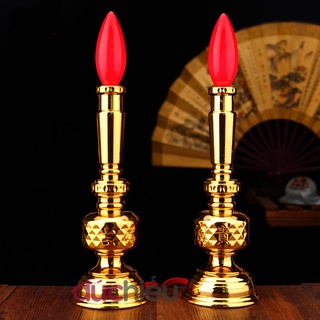 [ Hàng cực đẹp ] Bộ 2 đèn cầy nến để bàn thờ gia tiên thờ cúng mạ xi – Đức Hiếu Shop