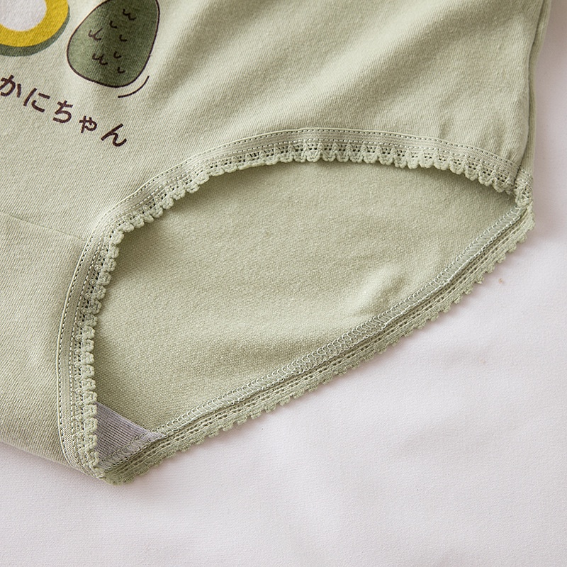 Quần lót nữ Cotton mịn cạp chun xinh đẹp dễ thương KIMCHIBIKINI chip in hình trái bơ cute mềm mại thoáng mát QL094