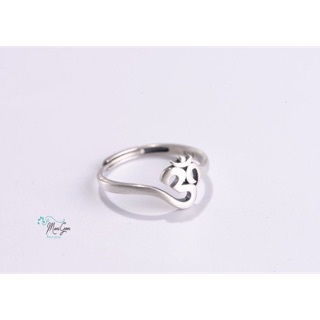 Nhẫn bạc chữ Om thủ công - âm thanh rung động của vũ trụ