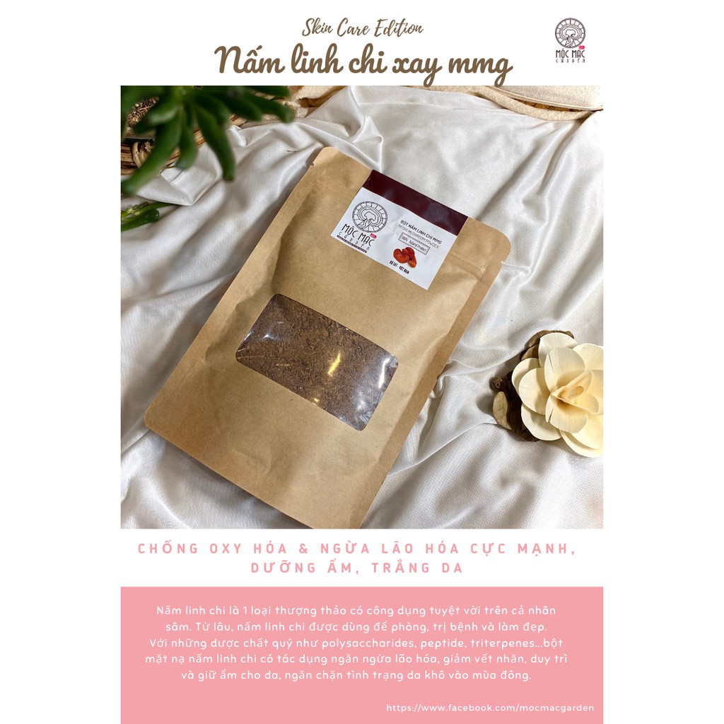 [Mã GROSALE2703 giảm 8% đơn 250K] (100g) Bột nấm linh chi MMG thần dược thượng hạng dạng túi giấy