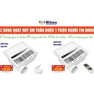Quạt sưởi nhà tắm âm trần Hans HA-R