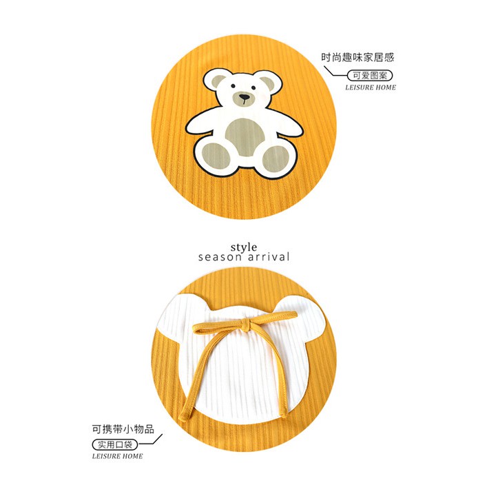 Đồ ngủ ngắn tay in họa tiết gấu Teddy đáng yêu cho nữ | BigBuy360 - bigbuy360.vn