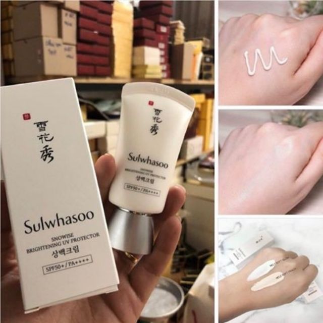 Kem chống nắng trắng da sulwhalsoo  Snowise Brightening UV Protector SPF 50 + PA +++