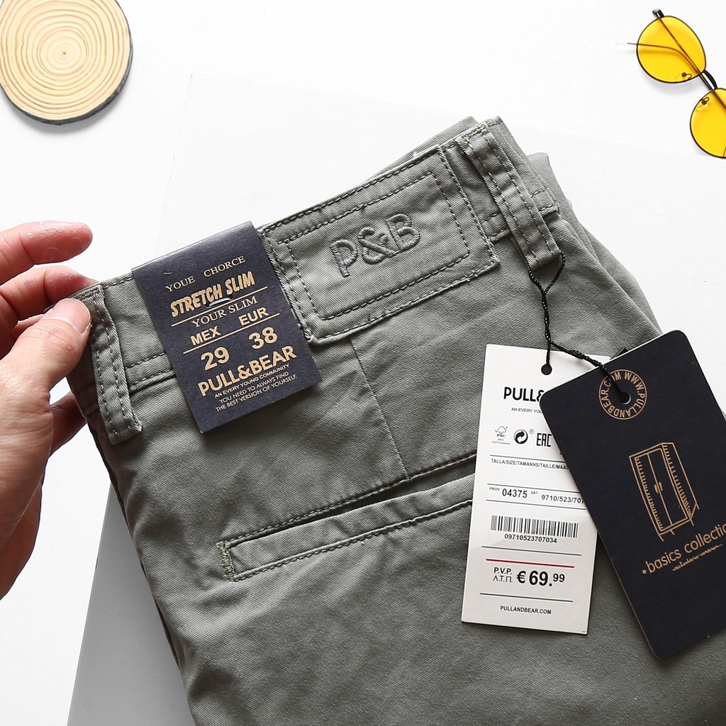 Quần Dài Nam Kaki PB 2 Ống Suông Form Slimfit Co Giãn Thoải Mái
