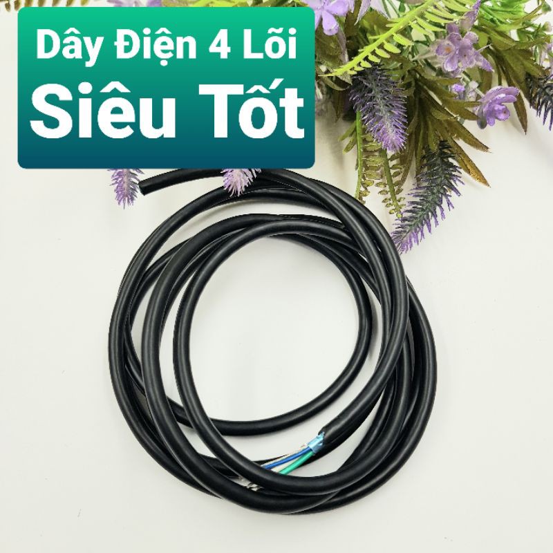 Dây Điện 4 Lõi 2 Mét Siêu Tốt Chống Nước Chống Đứt Chống Nhiễu D-IP67-4P2