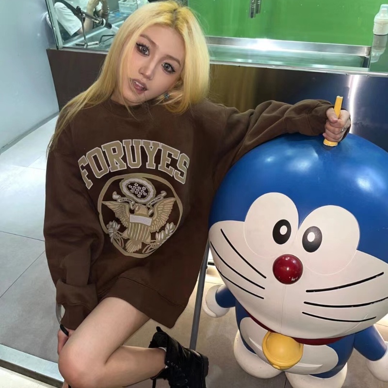 NRVP Mới Áo Thun Tay Dài Dáng Rộng In Chữ Phong Cách Hàn Quốc 2023